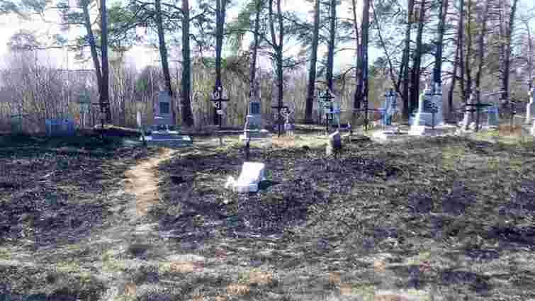 На Львівщині селяни під час толоки випадково спалили частину кладовища