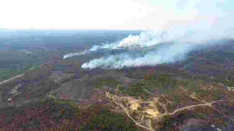 Масштабна лісова пожежа виникла на кордоні з Білоруссю