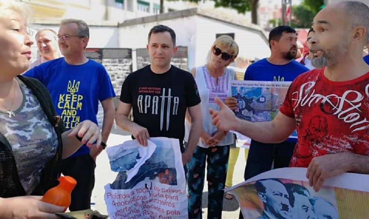 У Португалії учасники акції «Безсмертний полк» напали на українських протестувальників