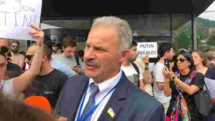 Український народний депутат став фігурантом антиросійської акції в Грузії
