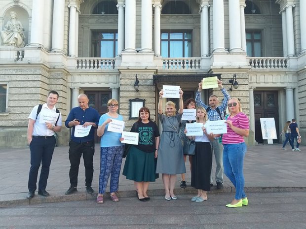 У Львові відбулася акція проти повернення Росії в ПАРЄ