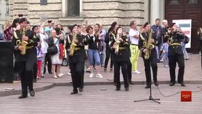 У середмісті Львова виступив військовий духовий оркестр