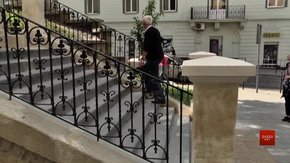 Студенти відреставрували сходи костелу Марії Сніжної 