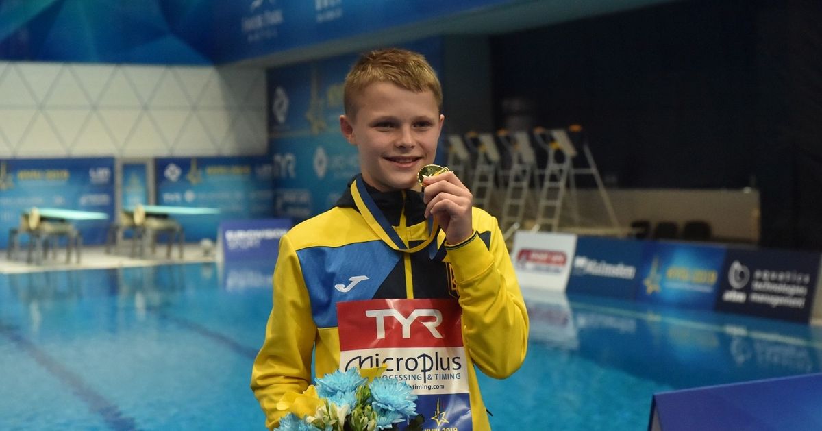13-річний українець Олексій Середа став наймолодшим чемпіоном Європи зі стрибків у воду