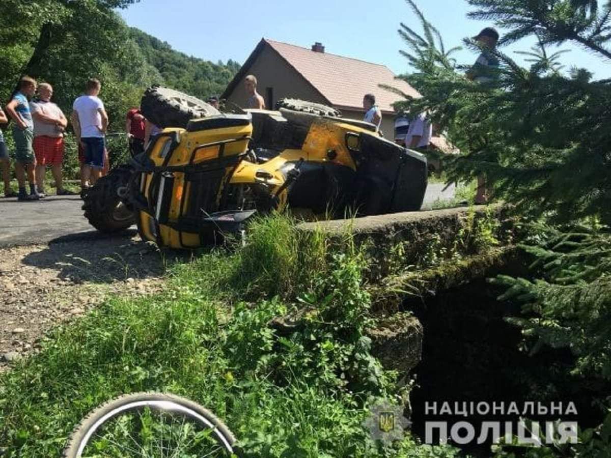 12-річний хлопець на квадроциклі скоїв ДТП з вісьмома постраждалими на Закарпатті