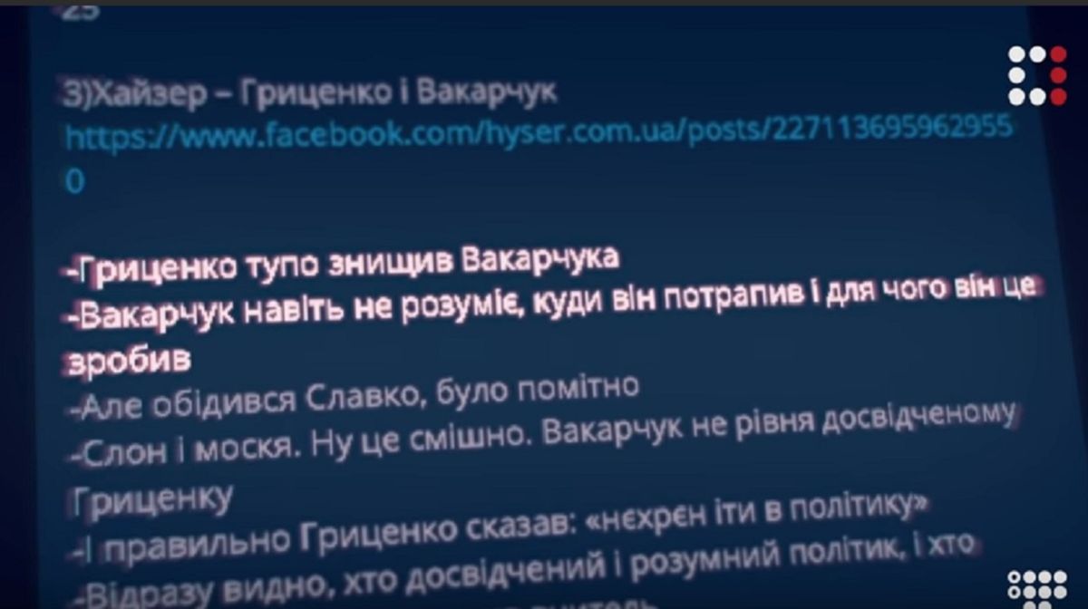 Заблокована Facebook «ботоферма» на виборах працювала на користь Гриценка та Вакарчука