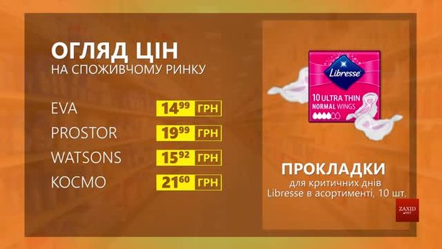 Огляд цін на прокладки Libresse у мережевих магазинах