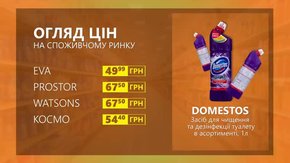 Огляд цін на засіб для чищення Domestos у мережевих магазинах