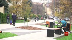 На вулиці Чупринки у Львові відкрили новий громадський простір з питним фонтаном 