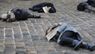 Львівські студенти імітують масову смерть від голоду. Фото дня