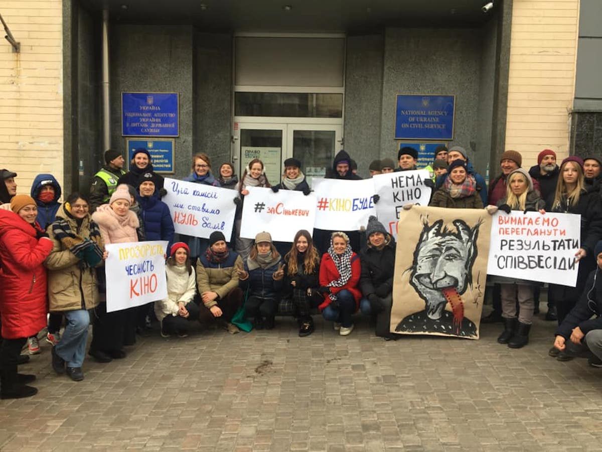 Українські кінематографісти вийшли на безстрокову акцію протесту