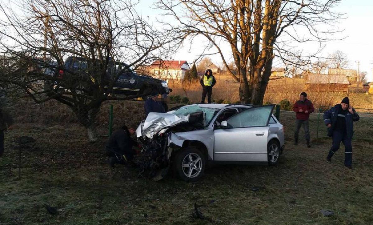 Вночі 22-річний водій Audi врізався в дерево на Турківщині, пасажир загинув