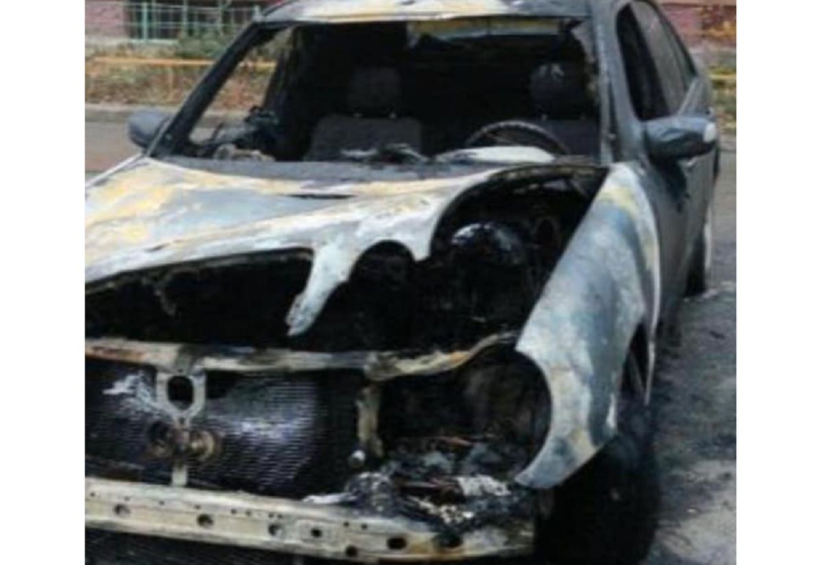 У Львові вщент згорів автомобіль районного військового комісара 