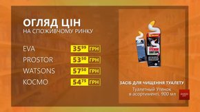 Огляд цін на засіб для чищення туалету Туалетный Утенок у мережевих магазинах