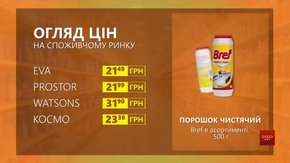 Огляд цін на порошок чистячий Bref у мережевих магазинах