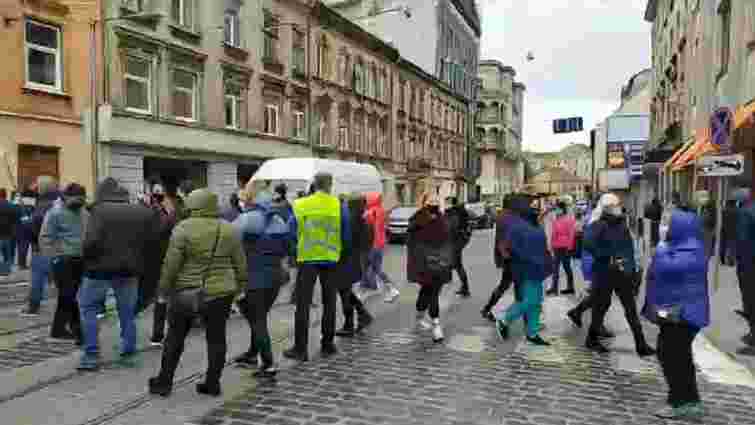 Львівські торговці на короткий час перекрили кілька вулиць у центрі міста