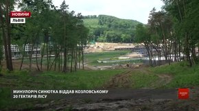 Мешканці Винників та активісти протестували проти вирубки і забудови лісу довкола озера