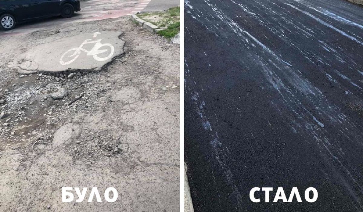 Після скарги на гарячу лінію у Львові того ж дня відремонтували велодоріжку