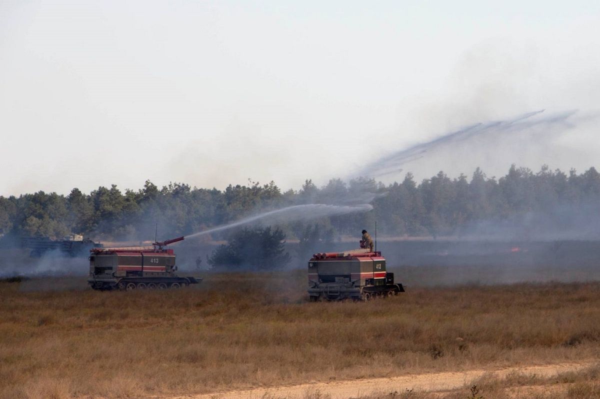 На Херсонщині під час військових навчань горіло 10 гектарів полігону