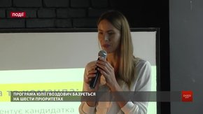 Програма Юлії Гвоздович базується на шести пріоритетах