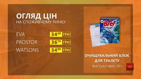 Огляд цін на очищувальний блок для туалету Bref Color Active у мережевих магазинах