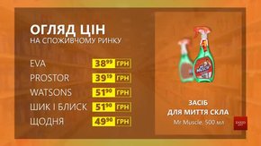 Огляд цін на засіб для миття скла Mr Muscle у мережевих магазинах
