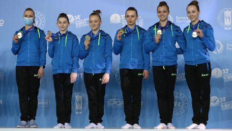Українські гімнастки вперше в історії виграли золото чемпіонату Європи