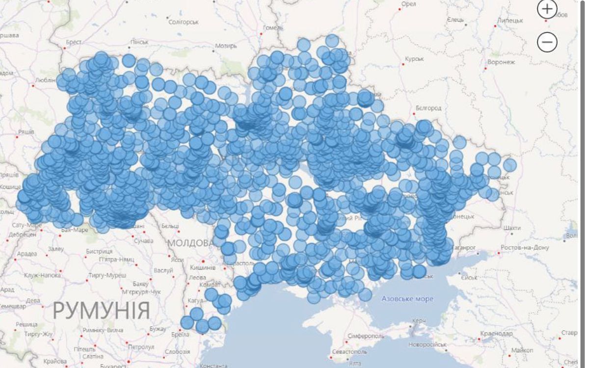 МОЗ створило інтерактивну мапу пунктів тестування на Covid-19