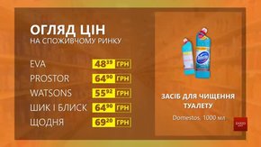 Огляд цін на засіб для чищення туалету Domestos у мережевих магазинах