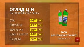 Огляд цін на засіб для чищення туалету Domestos у мережевих магазинах
