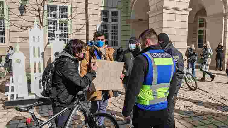 Організатора велопробігу біля львівської Ратуші оштрафували за порушення карантину