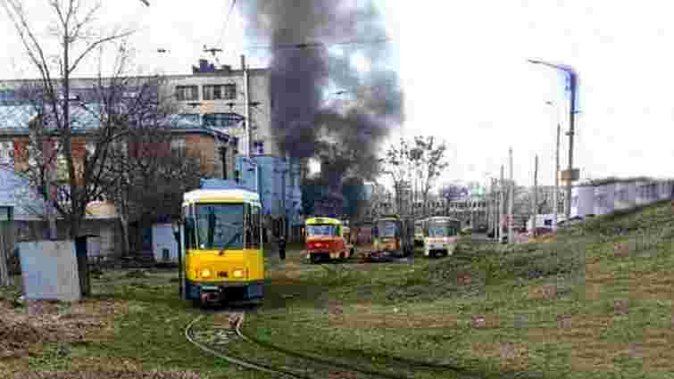 У львівському депо горів трамвай, підозрюють підпал