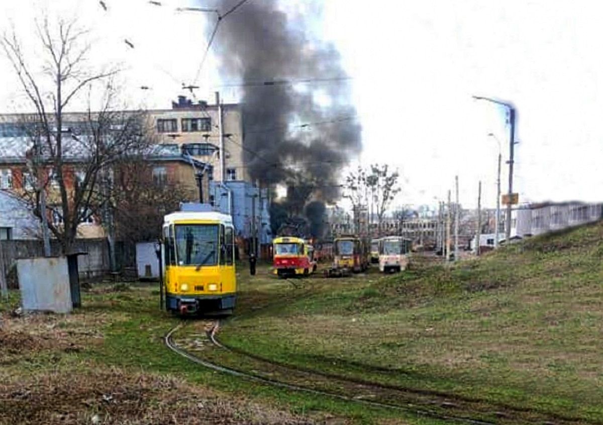 У львівському депо горів трамвай, підозрюють підпал