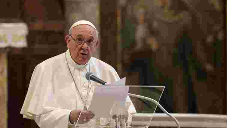 Папа Римський під час проповіді закликав запобігти загостренню на Донбасі