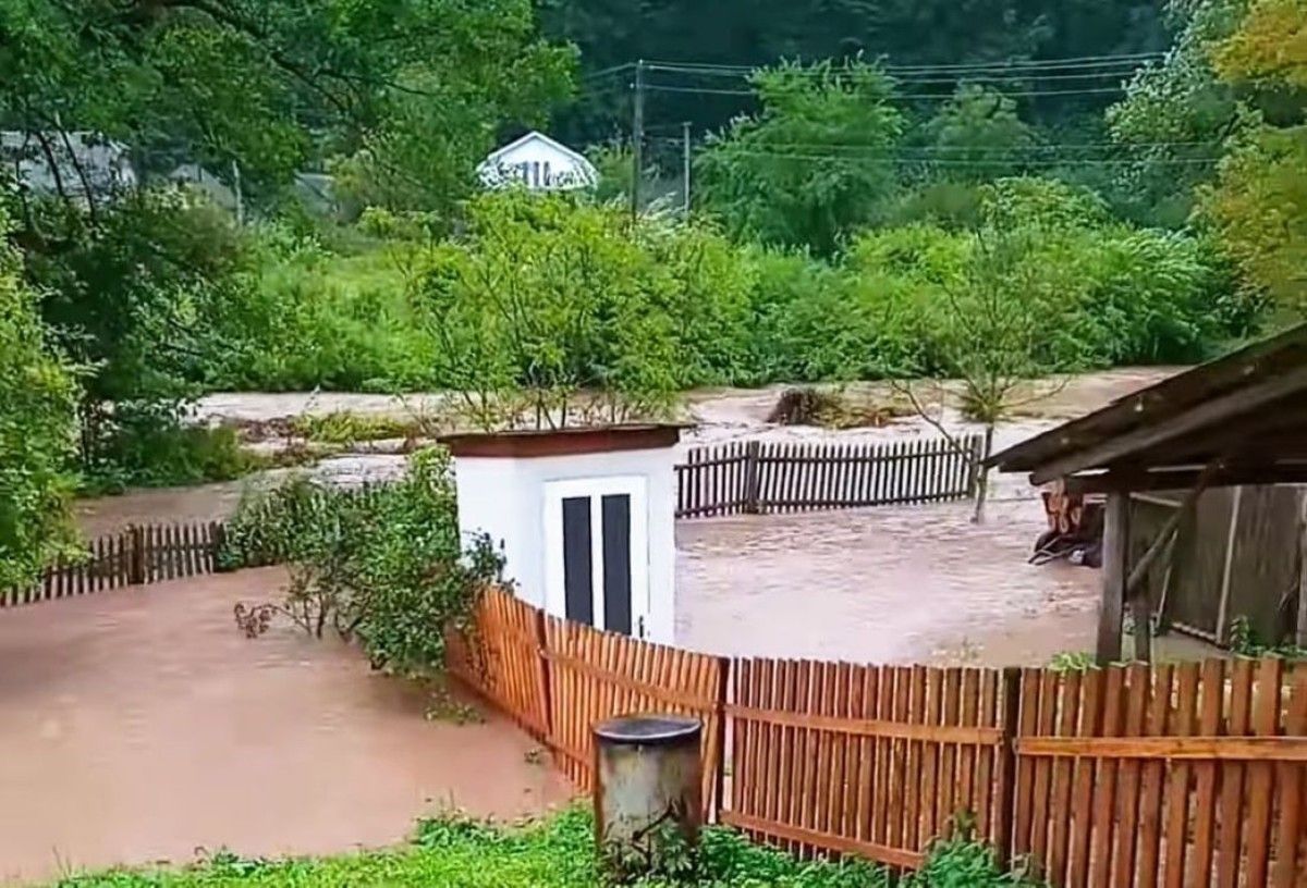 Через сильні дощі у селі на Тернопільщині підтопило подвір'я та городи