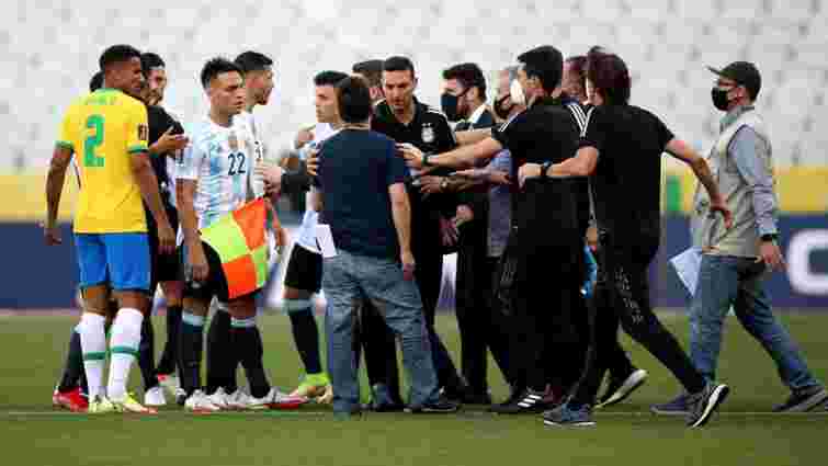 Матч Бразилії та Аргентини перервали через порушення футболістами карантину