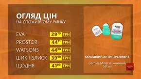 Огляд цін на кульковий антиперспірант жіночий Garnier Mineral у мережевих магазинах