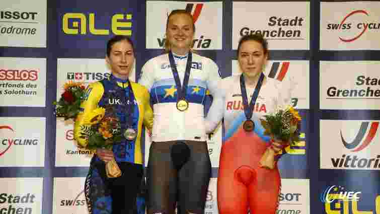 Львівська велогонщиця Олена Старікова виграла срібло чемпіонату Європи