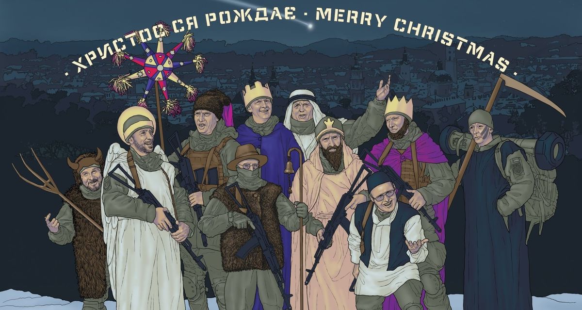 Львівський художник Євген Равський випустив військові різдвяні листівки
