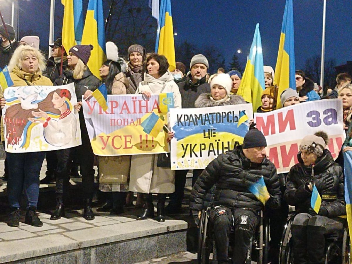 Жителі Краматорська вийшли на великий проукраїнський мітинг
