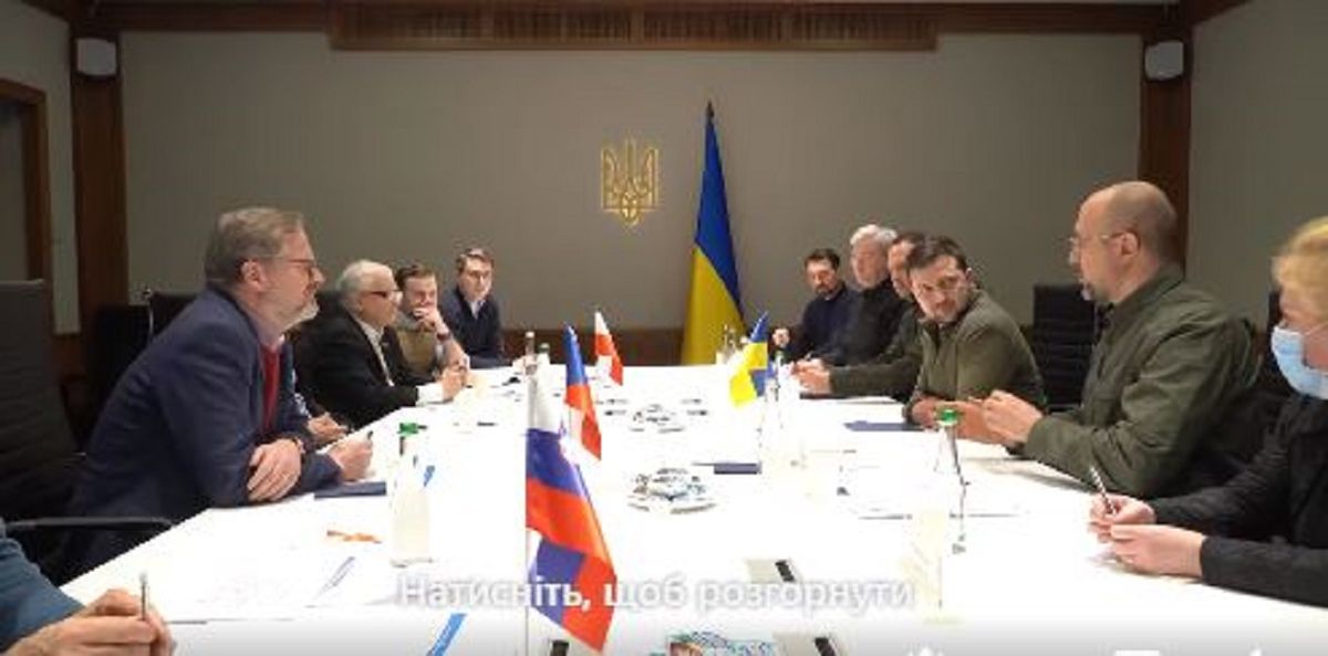 Володимир Зеленський у Києві зустрівся з прем’єрами Польщі, Чехії та Словенії 