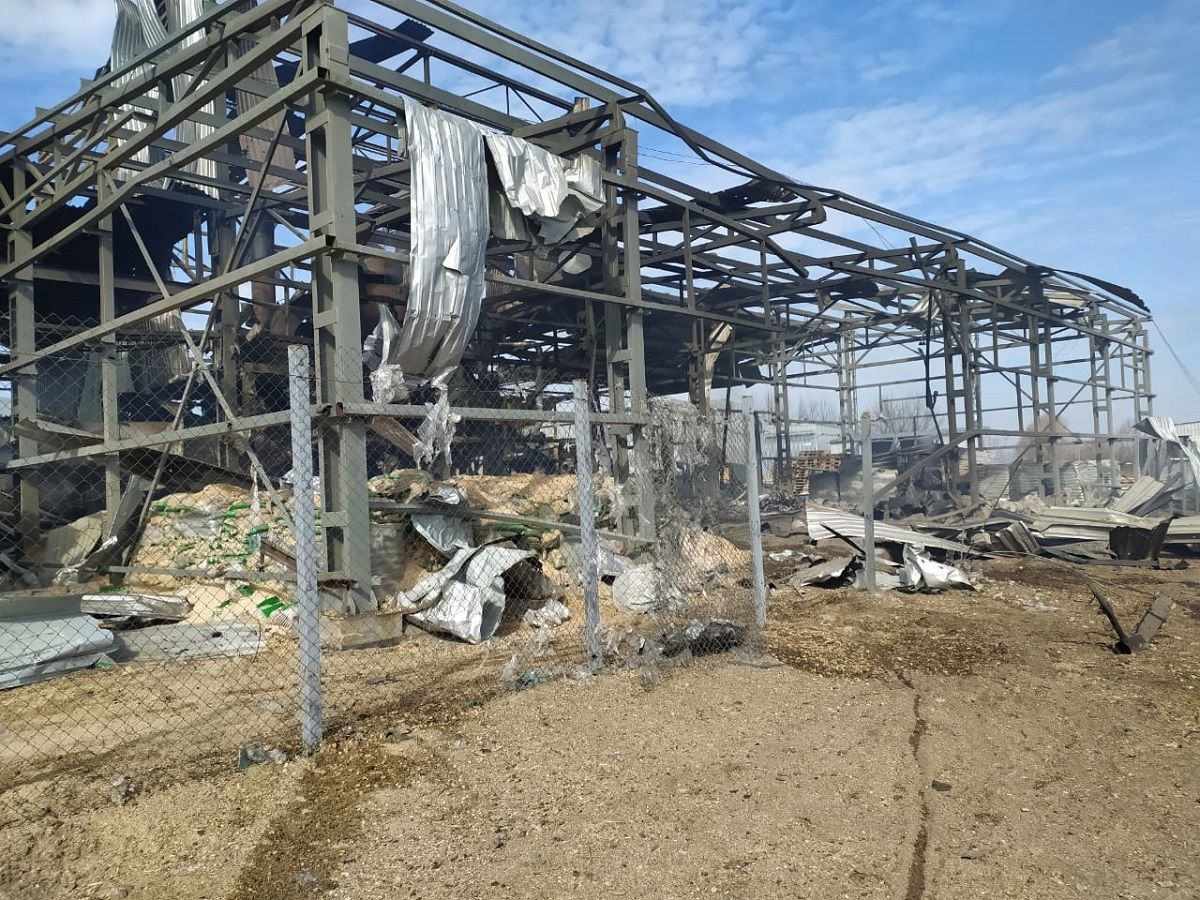 На Житомирщині внаслідок авіаударів згоріло підприємство