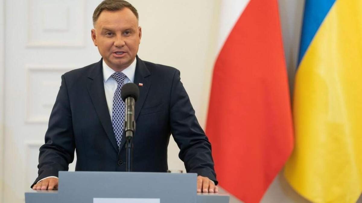 Дуда розповів про кількість наданої Україні військової допомоги