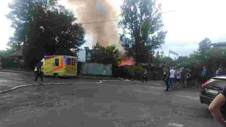 На вул. Шевченка у Львові виникла пожежа в господарському будинку 