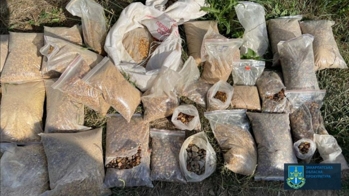 У закинутих приміщеннях під Мукачевом виявили понад 60 кг бурштину