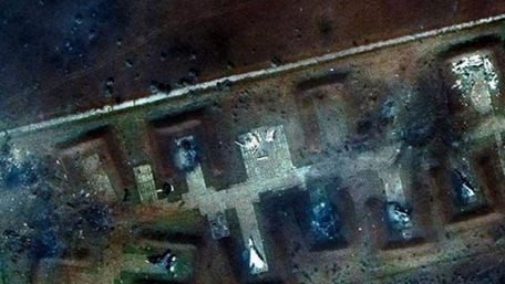 З'явилися супутникові знімки знищених російських літаків у Новофедорівці