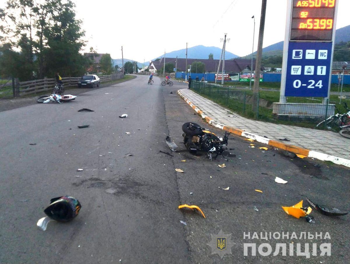 15-річний скутерист загинув внаслідок ДТП з мотоциклом на Закарпатті