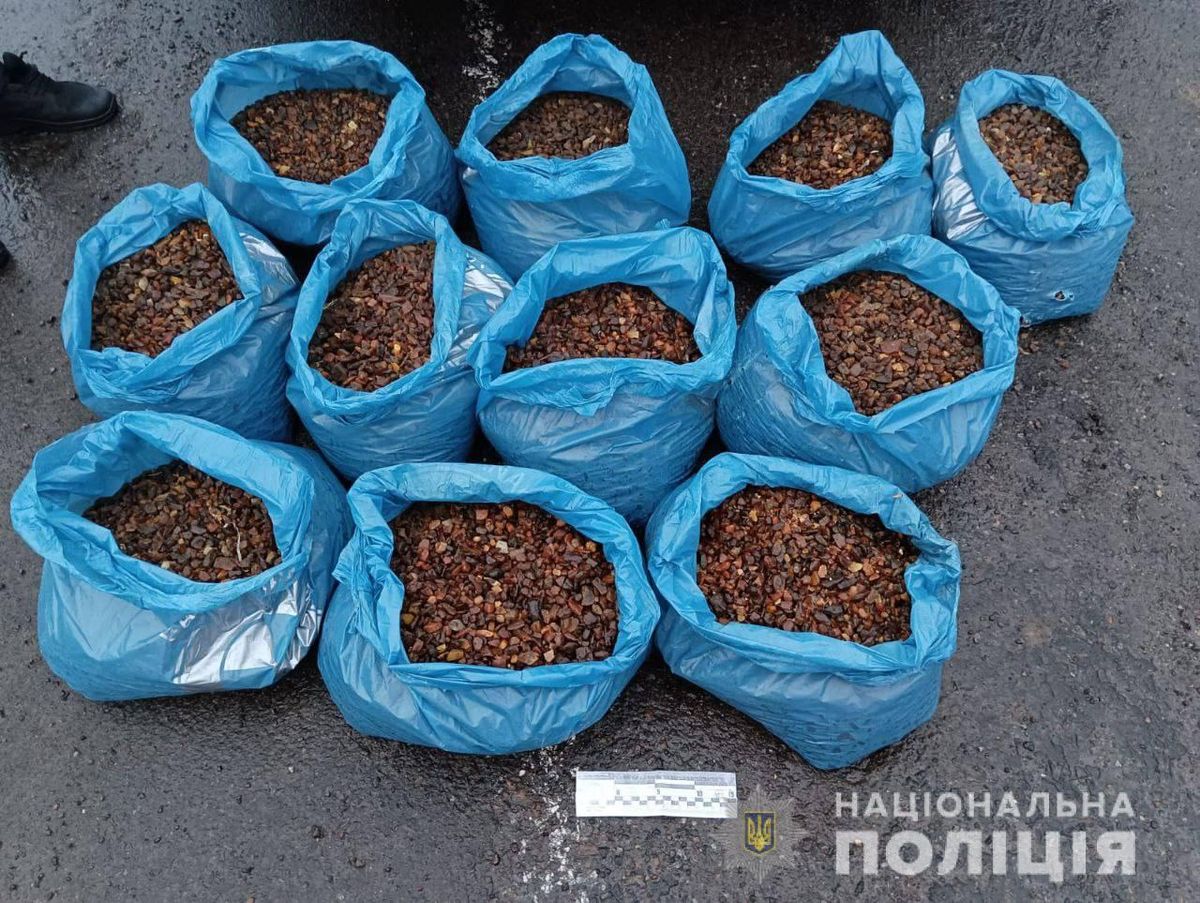 На волинському блокпосту затримали Toyota із мішками бурштину