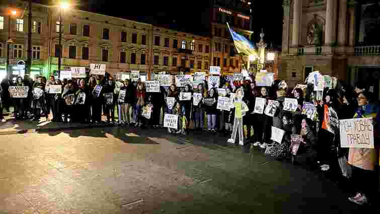 Студенти Академії друкарства провели акцію протесту проти об’єднання з ЛНУ