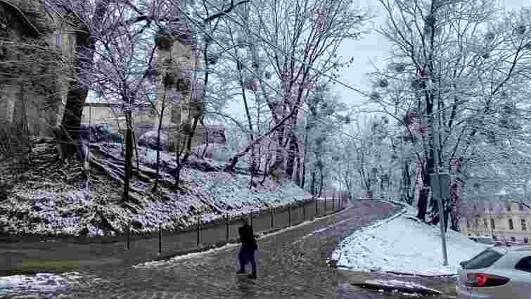 На Львівщині прогнозують сильні опади із налипанням мокрого снігу